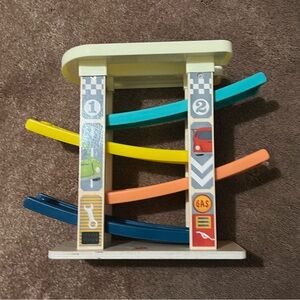 Wooden Race Track Car Ramp - top bright